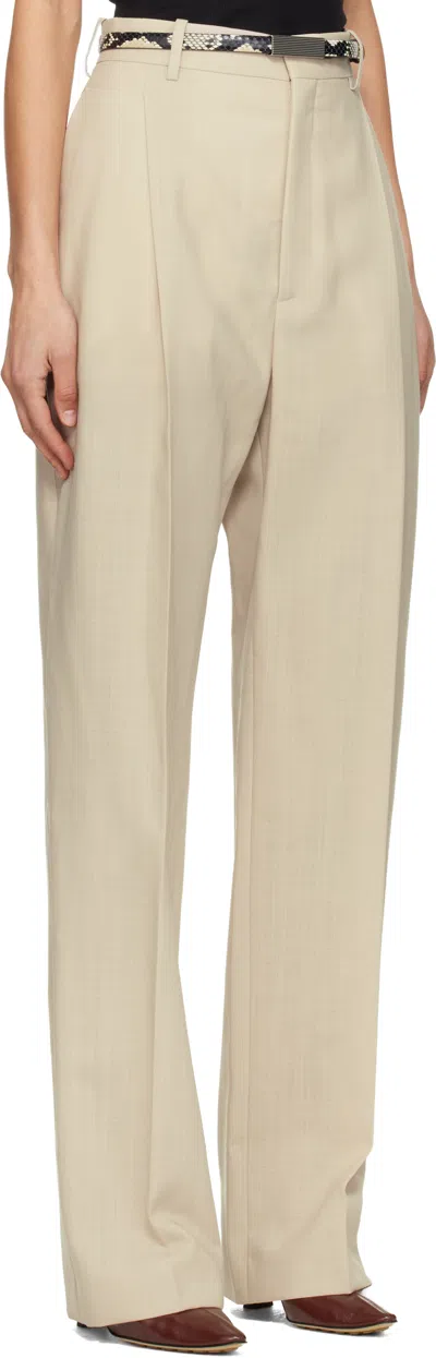 Wardrobe.nyc ブラック Light ミッドライズ トラウザーズ In Neutral