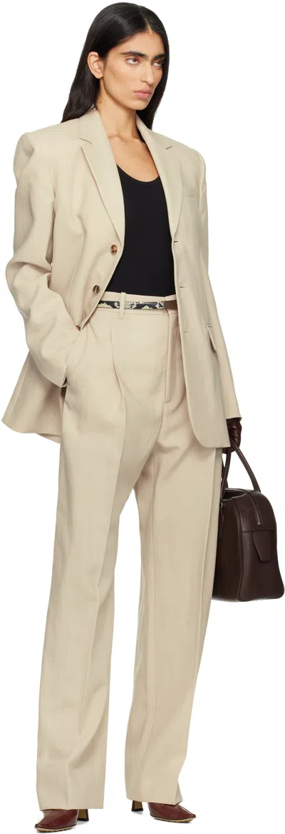 Wardrobe.nyc ブラック Light ミッドライズ トラウザーズ In Neutral