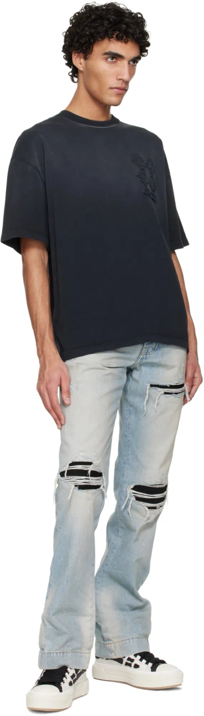 Amiri Distressed-effect Flared Jeans In Blue