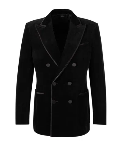 Tom Ford Leather Jacket In Black