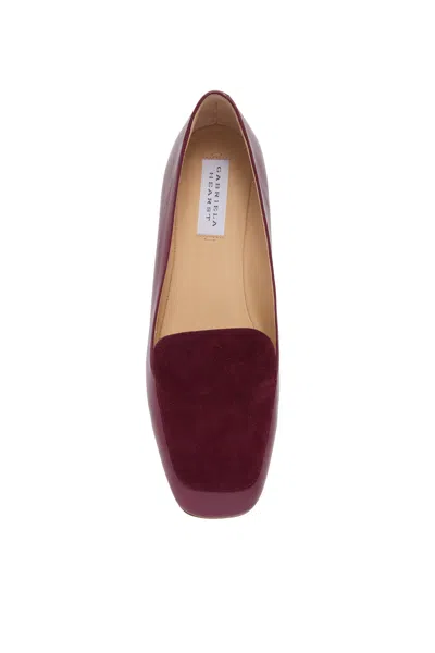 Gabriela Hearst Aveda Flat Loafer In Bordeaux Leather & Suede In Brown