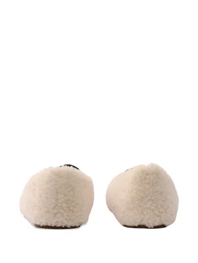 皮毛一体袢带芭蕾平底鞋