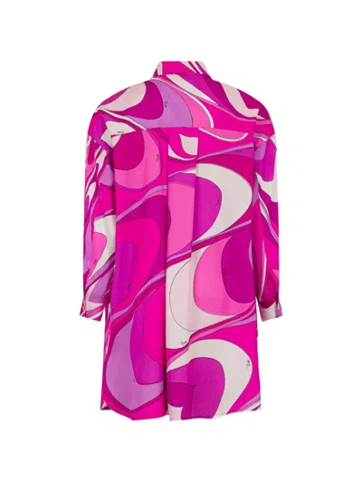 Pucci Junior Graphic-pattern Mini Dress In Pink
