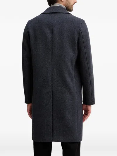 Sisley Paris Collared Buttoned Single-breasted Coat In Black