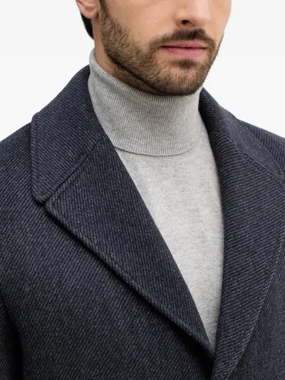 Sisley Paris Collared Buttoned Single-breasted Coat In Black