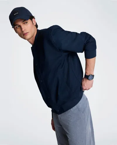 Kenneth Cole Relaxed Bomber Jacket In Blue