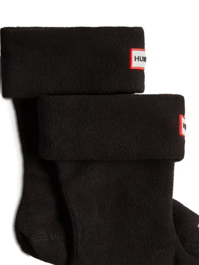 Hunter Logo-patch Socks In Black