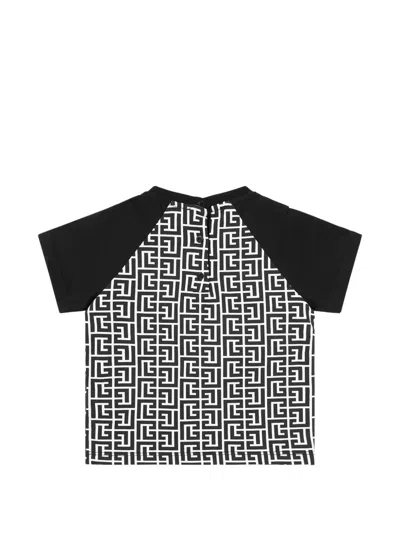 Balmain Monogram-print T-shirt In White