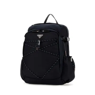 Prada Navy Blue Canvas Backpack