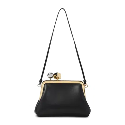 Jacquemus Le Berlingot Black Crossbody Bag With Removable Strap In Leather For Women