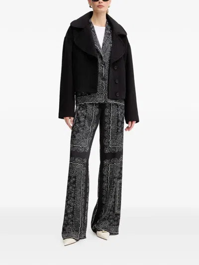 Just Cavalli Button-up Jacket In Black