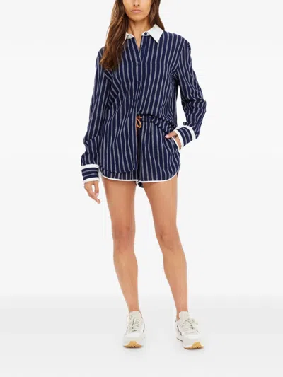 The Upside Belize Bobbi Collared Top In Blue
