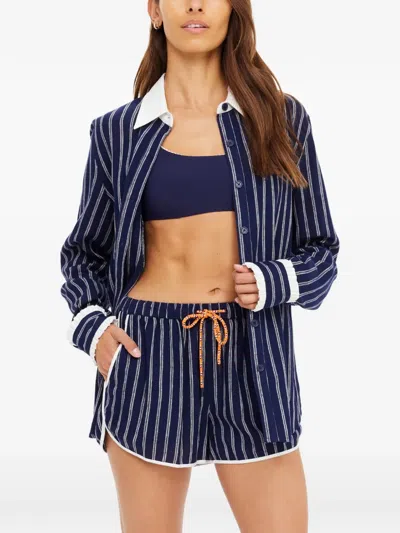 The Upside Belize Bobbi Collared Top In Blue