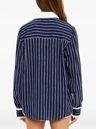 The Upside Belize Bobbi Collared Top In Blue