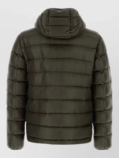 Herno Olive Green Nylon Down Jacket In Green