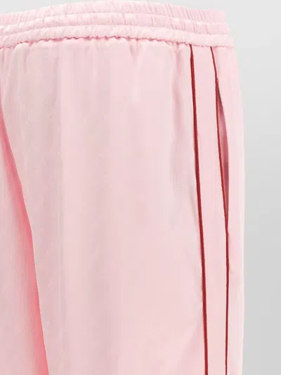 Off-white Women Pink Jacquard Satin Pajama Pants, 32 Luxury Pants For Women Darveys