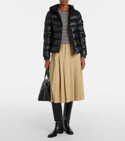 Moncler Long-sleeved Down Jacket In Black