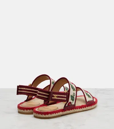 Valentino Garavani Cherryfic Double Strap Slingback Espadrille Sandal In Multi
