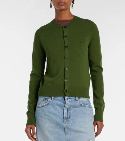 Acne Studios Buttoned Cardigan In Green