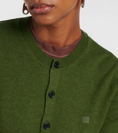 Acne Studios Buttoned Cardigan In Green