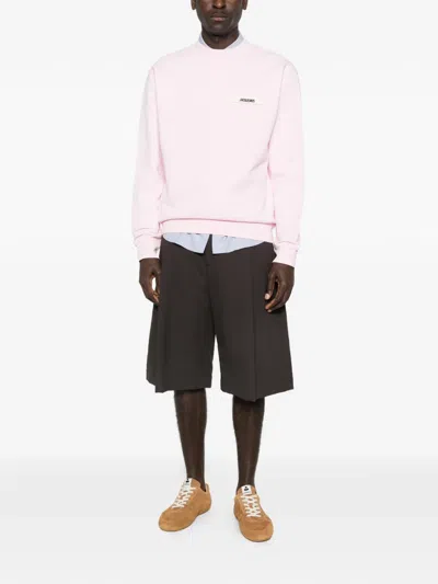 Jacquemus Pink Organic Cotton Fleece The Gros Grain Sweatshirt In Pink