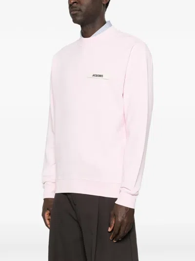 Jacquemus Pink Organic Cotton Fleece The Gros Grain Sweatshirt In Pink