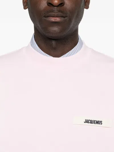 Jacquemus Pink Organic Cotton Fleece The Gros Grain Sweatshirt In Pink
