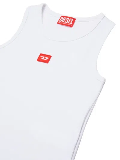 Diesel T-shirt Mit Logo-patch In White