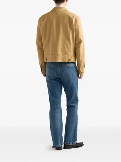 Prada Washed Denim Jeans With Regular Waist And Tight Fit In Blue
