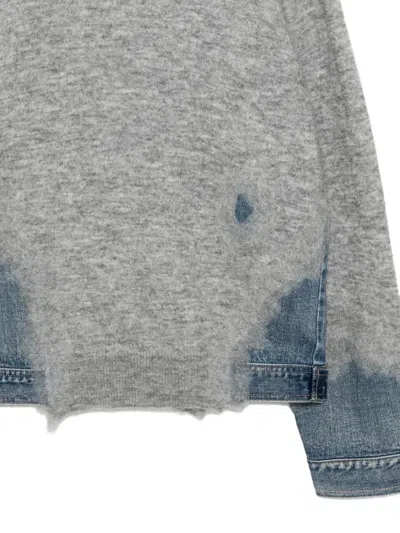 Jnby Pullover Mit Gestreiftem Einsatz In Gray