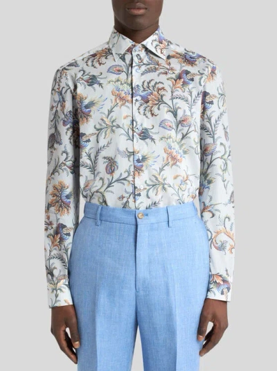 Etro Blue Shirts Men In Pattern