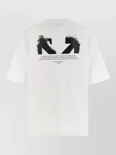 Off-white White Logo T-shirt In White