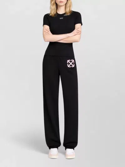 Off-white Off White Off Stamp Rib Basic Tee Black White In Multi