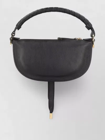 Chloé Mini Marcie Shoulder Bag In Soft Leather In Black