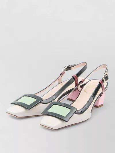 Roger Vivier Belle Vivier 45 Slingback Pumps In Patent Leather In Multi