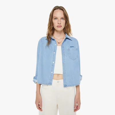 Mother Denim Honor Roll Shirt In Blue