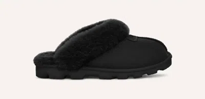 Ugg Disquette Chalet Suede And Sheepskin Slippers In Black