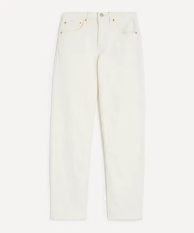 Levi's 501 High Rise Crop Jeans In Surprise Guest In White