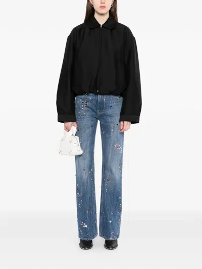 Jnby Collared Jacket In Black