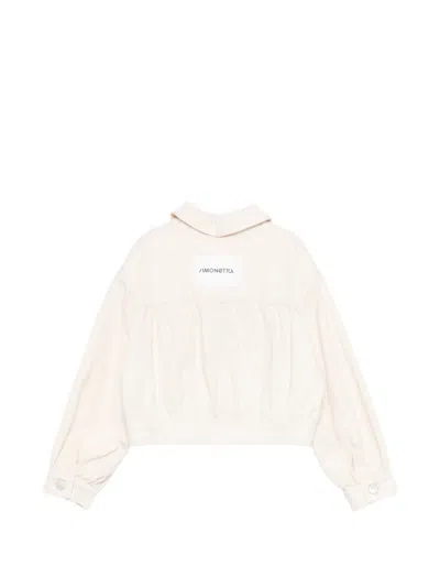 Simonetta Button-up Denim Jacket In Neutral