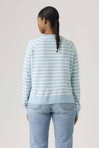 Levi's Supersoft V Neck Pullover Sweater In Blue