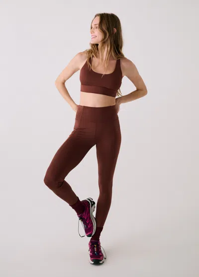 Lole Action 7/8 Length Ankle Leggings In Brown