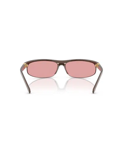Miu Miu 0mu A02s Rectangular Brown Sunglasses In Brown