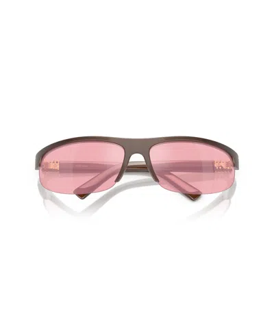 Miu Miu 0mu A02s Rectangular Brown Sunglasses In Brown