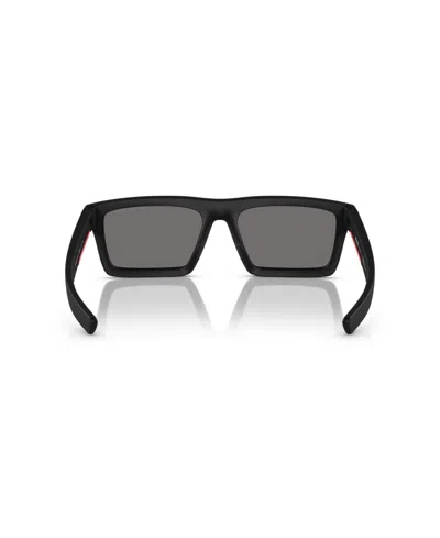 Prada Linea Rossa Rectangle-frame Sunglasses In Black