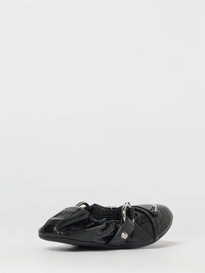Balenciaga Black Le City Ballet Flats In Animal Print