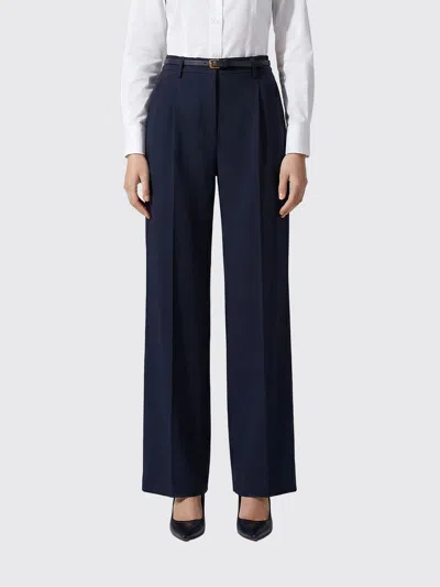 Max Mara Studio Pants In Technical Cady In Blue