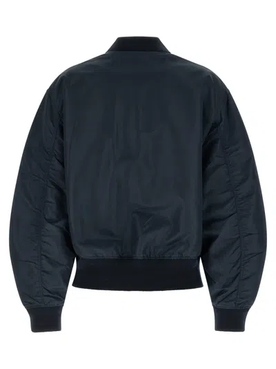 Prada Twill Bomber Jacket In Blue