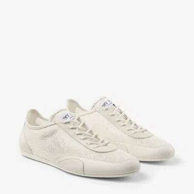 Jimmy Choo Beige Calf Leather Bos Taurus Athletic Sneakers In Neutral