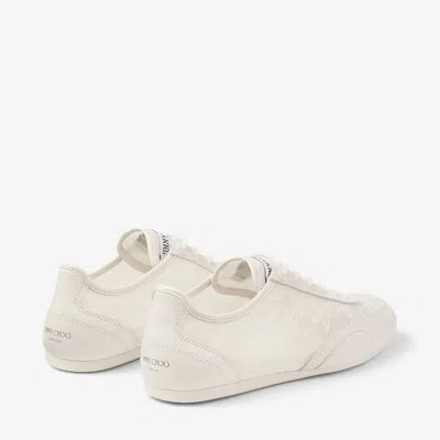 Jimmy Choo Beige Calf Leather Bos Taurus Athletic Sneakers In Neutral